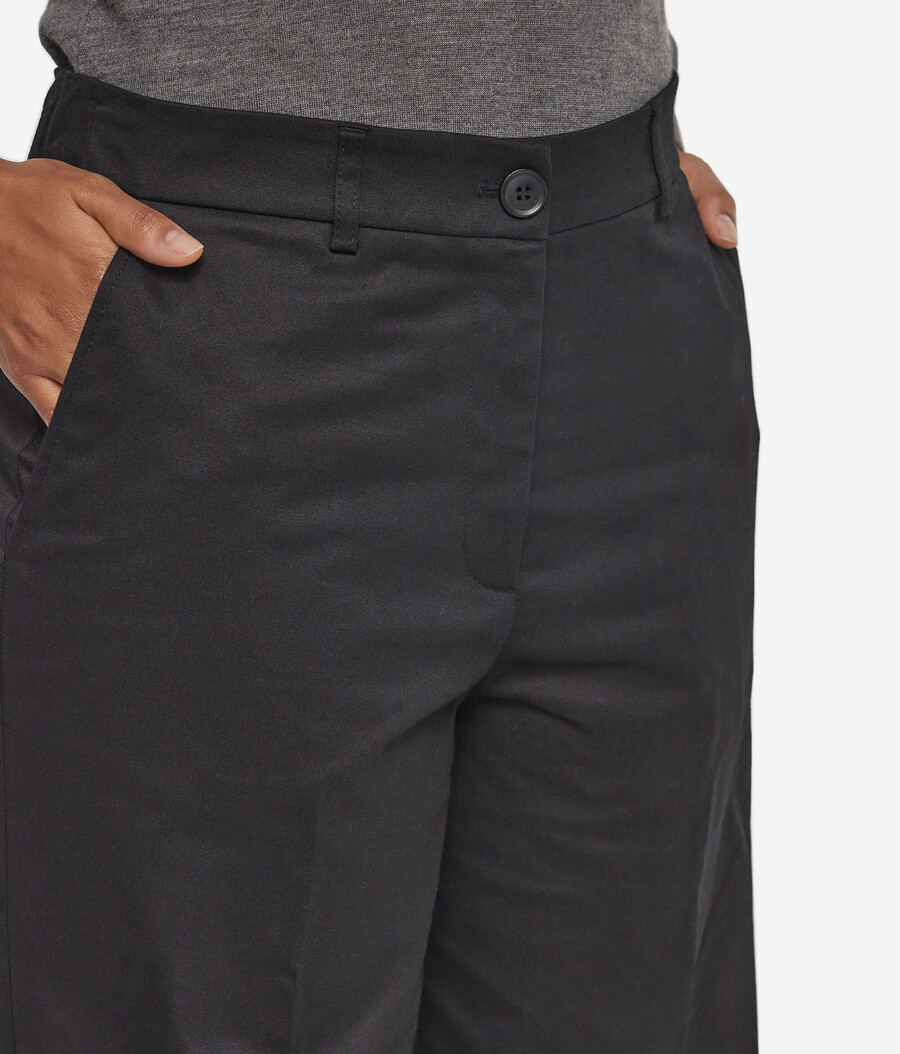 pantaloni palazzo in cashmere e cotone