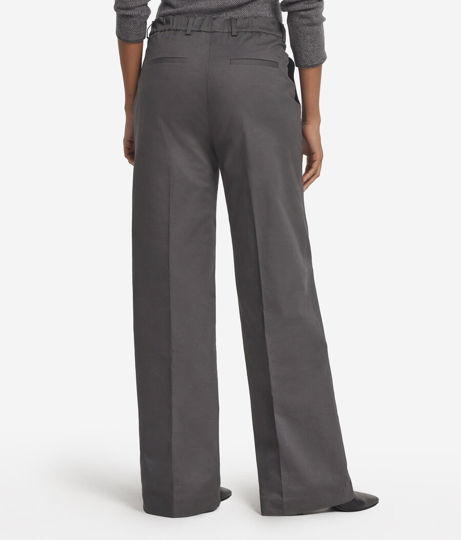 pantaloni palazzo in cashmere e cotone