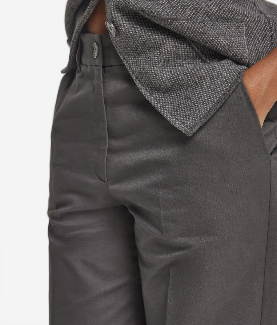 pantaloni palazzo in cashmere e cotone