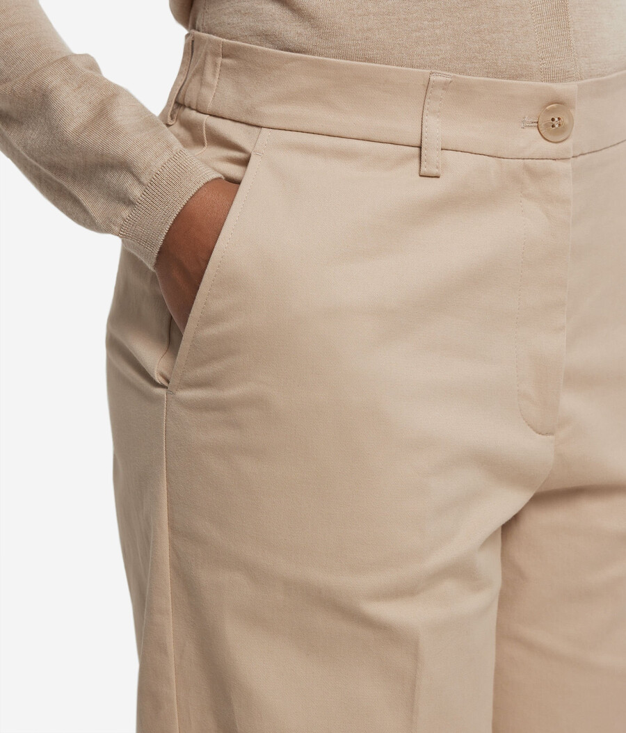 pantaloni palazzo in cashmere e cotone