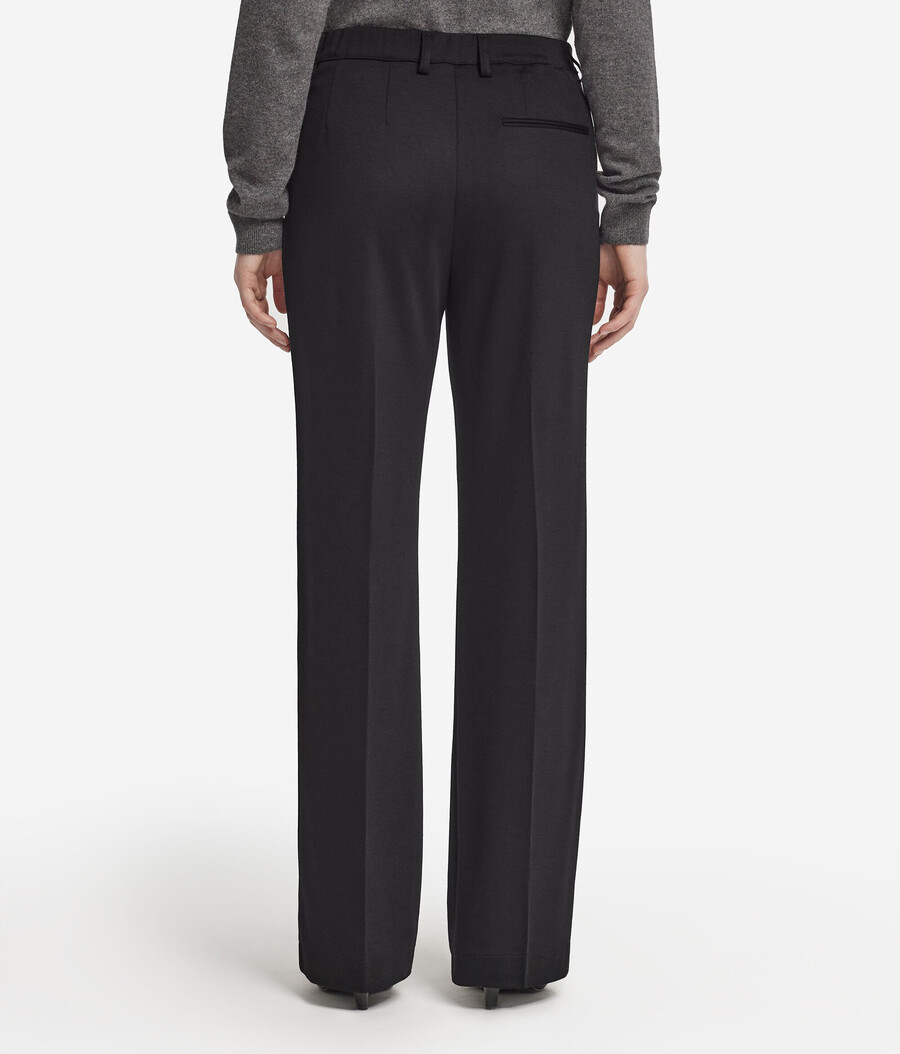 pantaloni basic in jersey di lana
