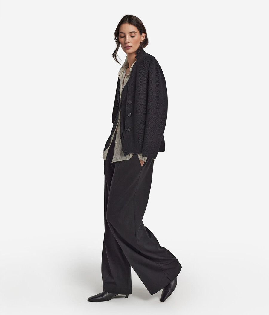 pantaloni palazzo in lana