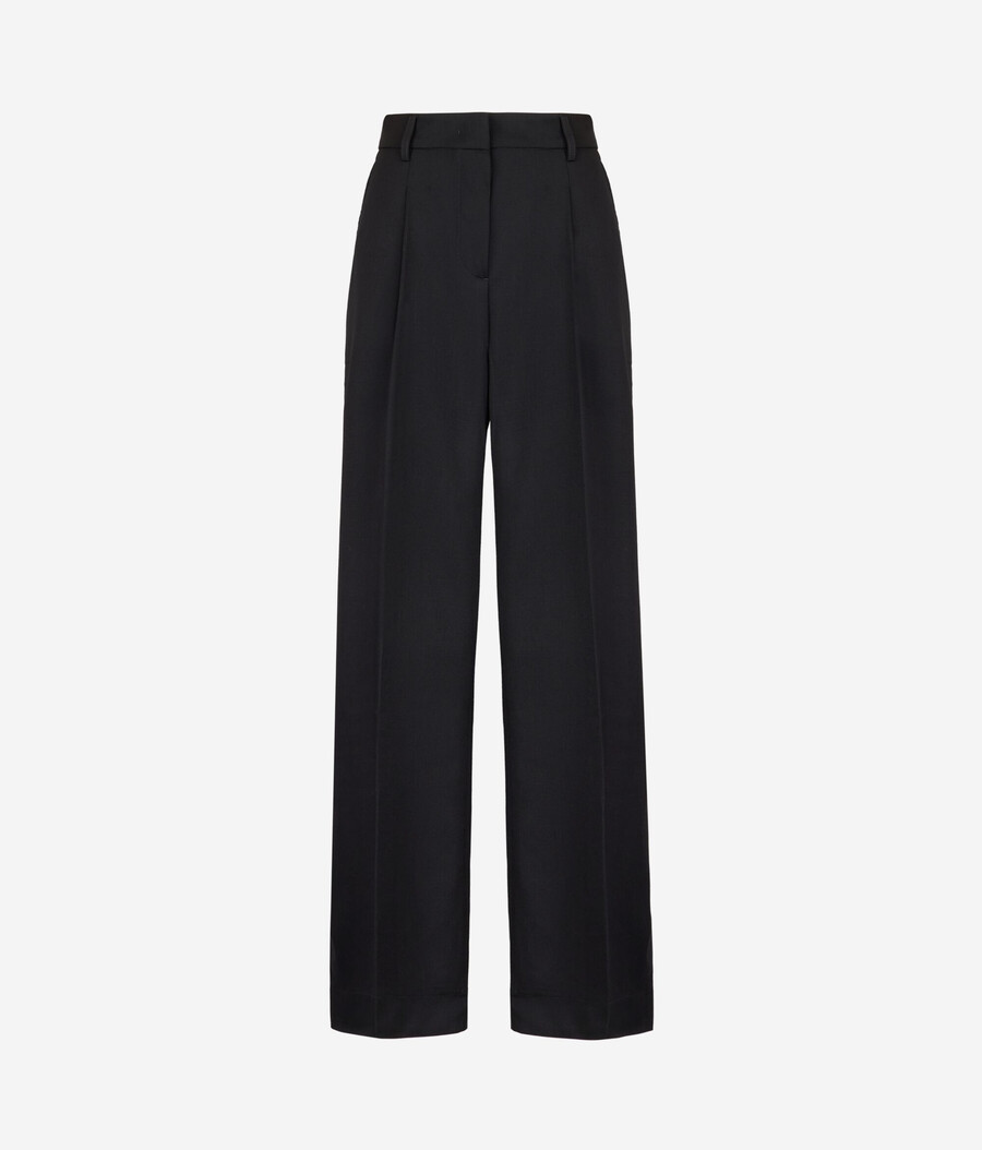 pantaloni palazzo in lana