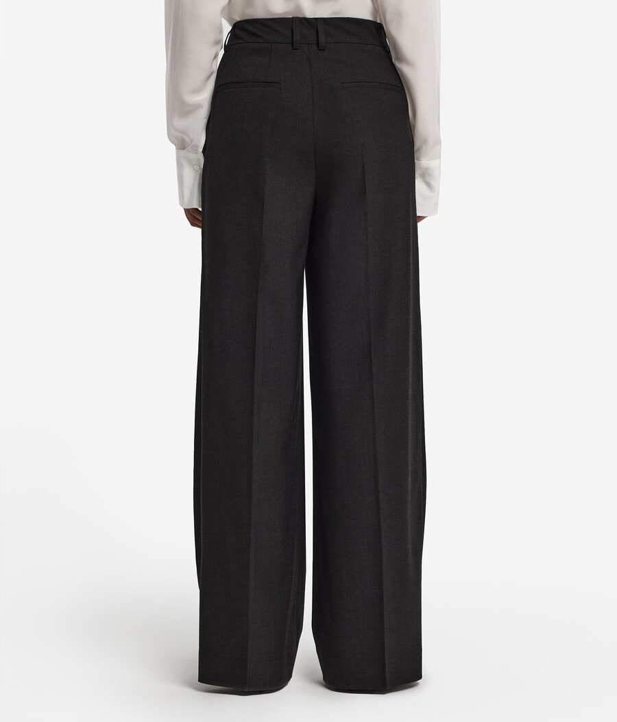 pantaloni palazzo in lana