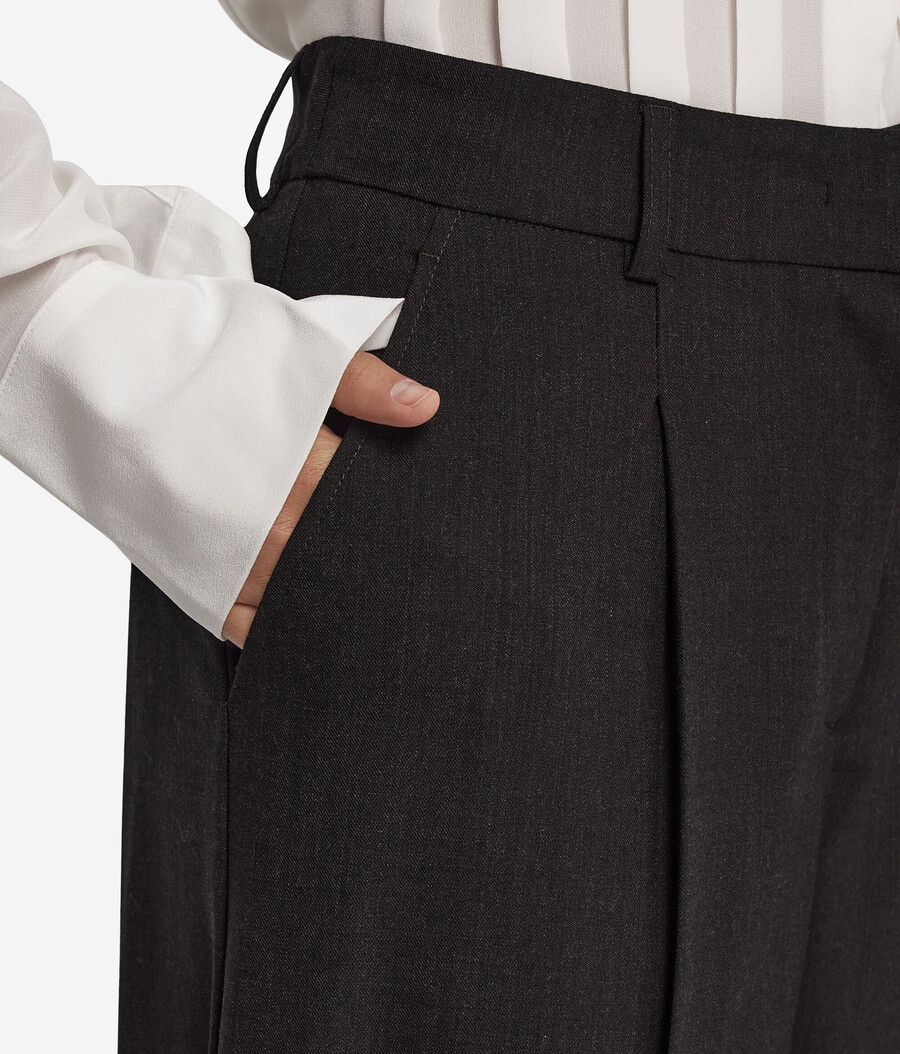 pantaloni palazzo in lana