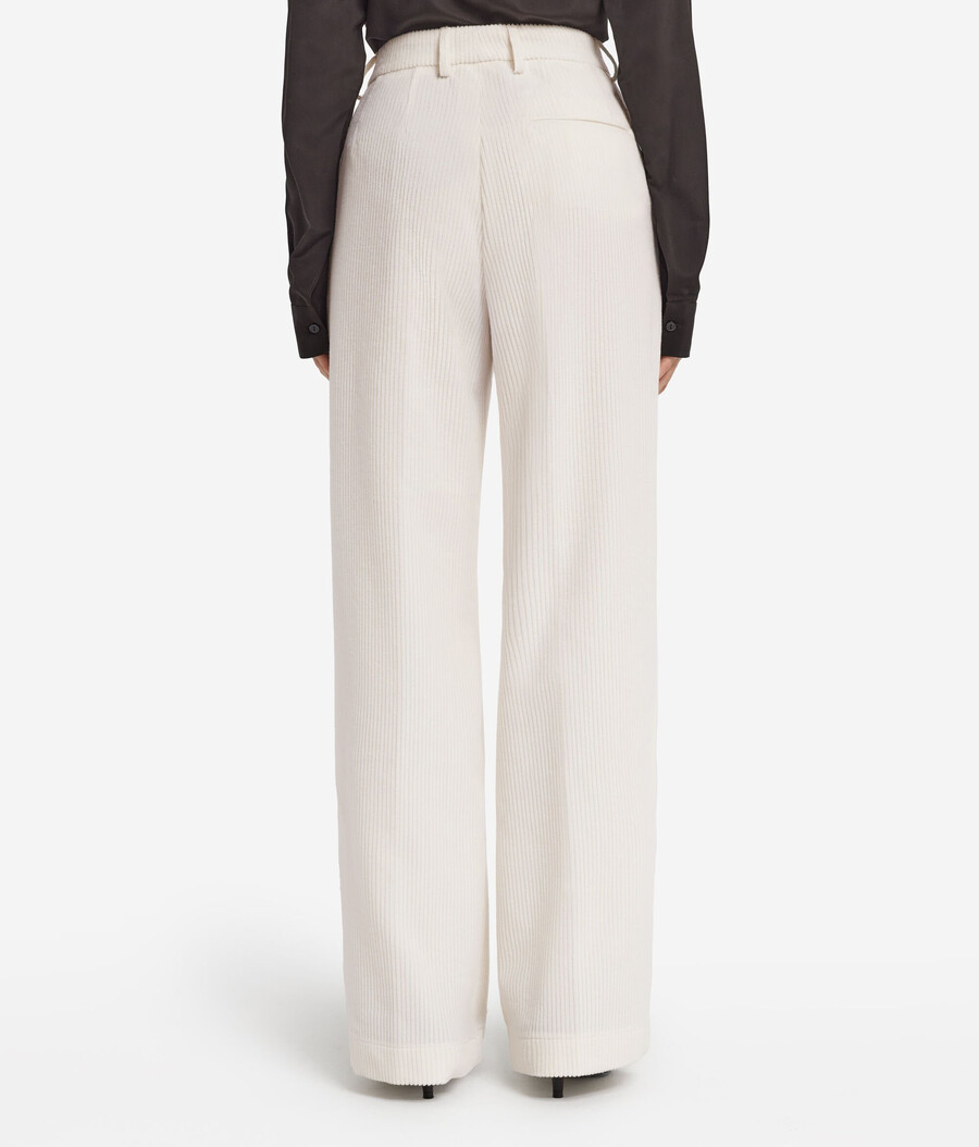 pantaloni in velluto di lana e cashmere