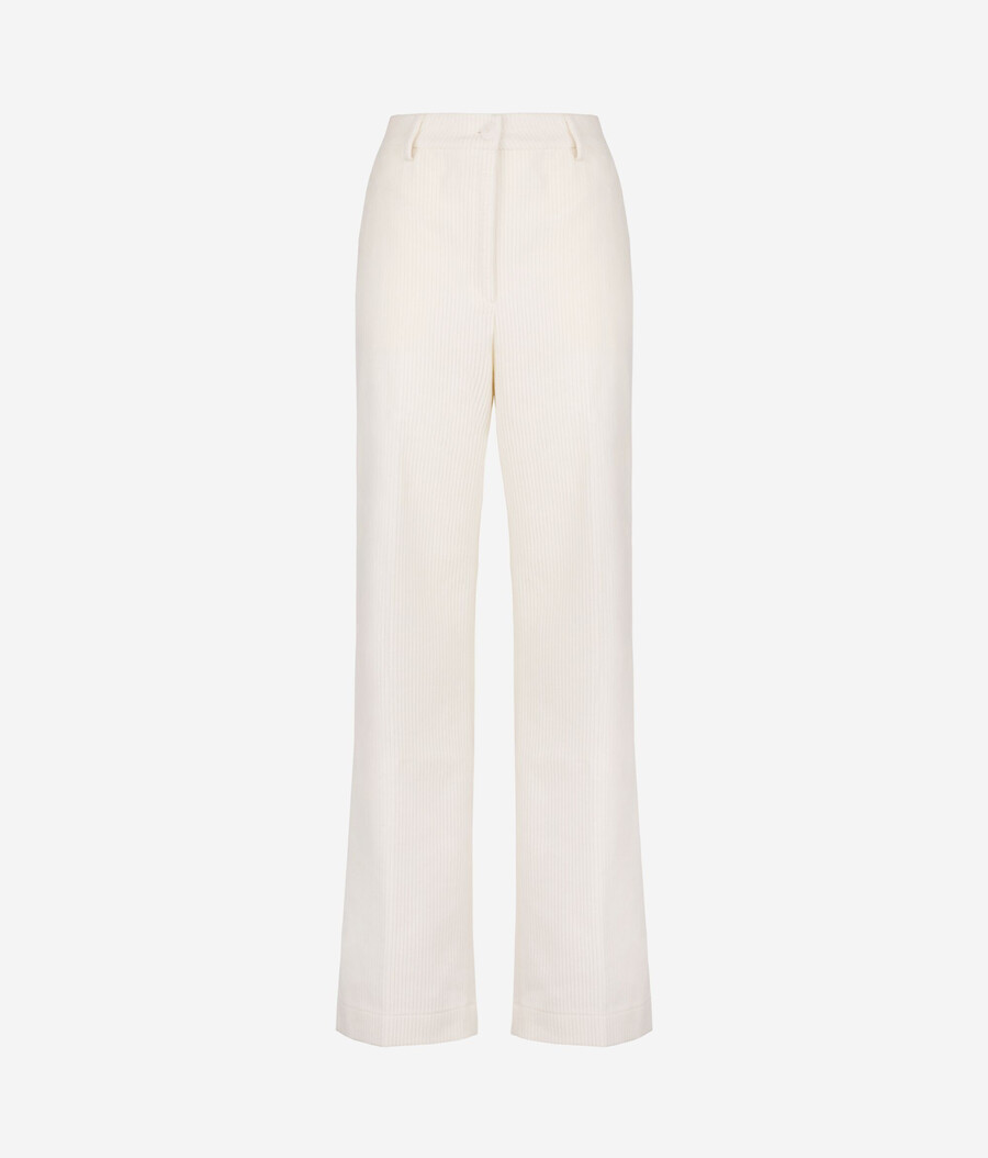 pantaloni in velluto di lana e cashmere