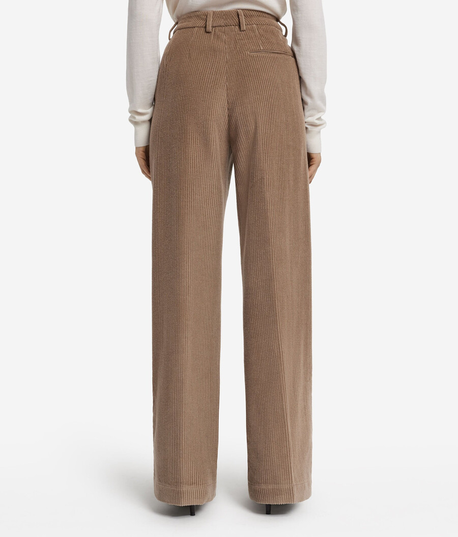 pantaloni in velluto di lana e cashmere