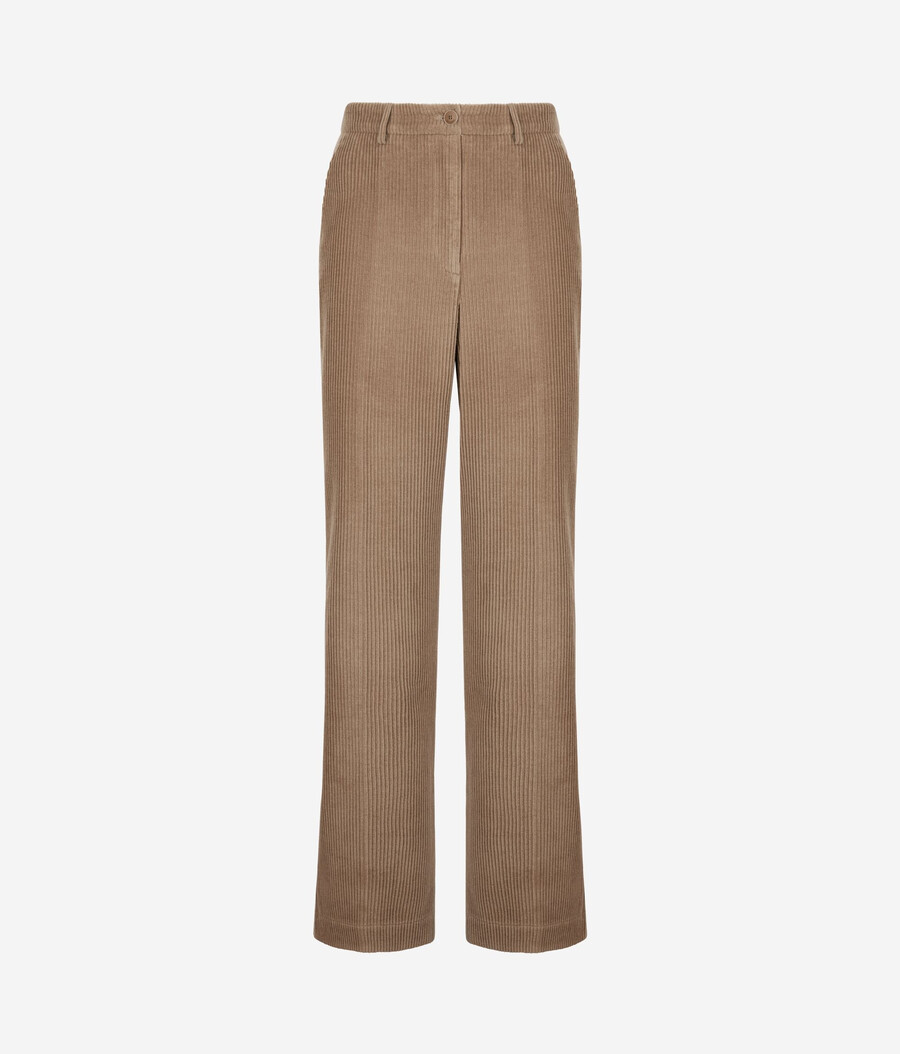 pantaloni in velluto di lana e cashmere