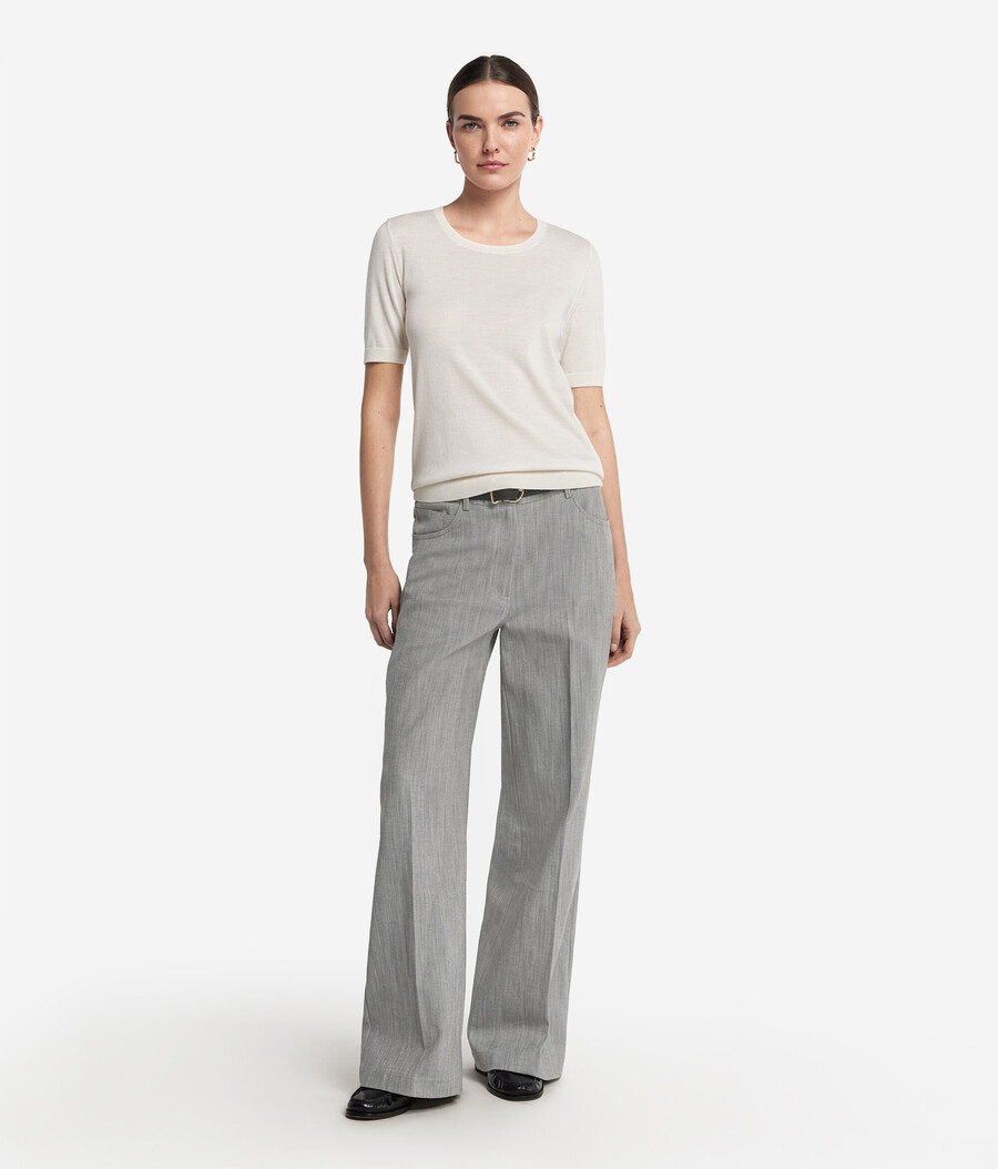 pantaloni palazzo in cotone