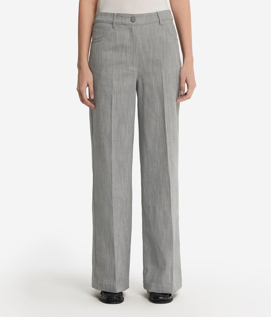 pantaloni palazzo in cotone
