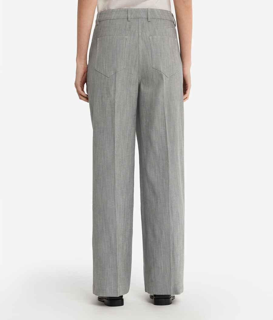 pantaloni palazzo in cotone