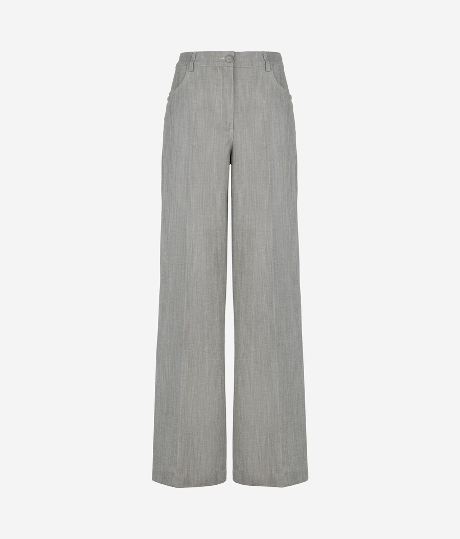 pantaloni palazzo in cotone