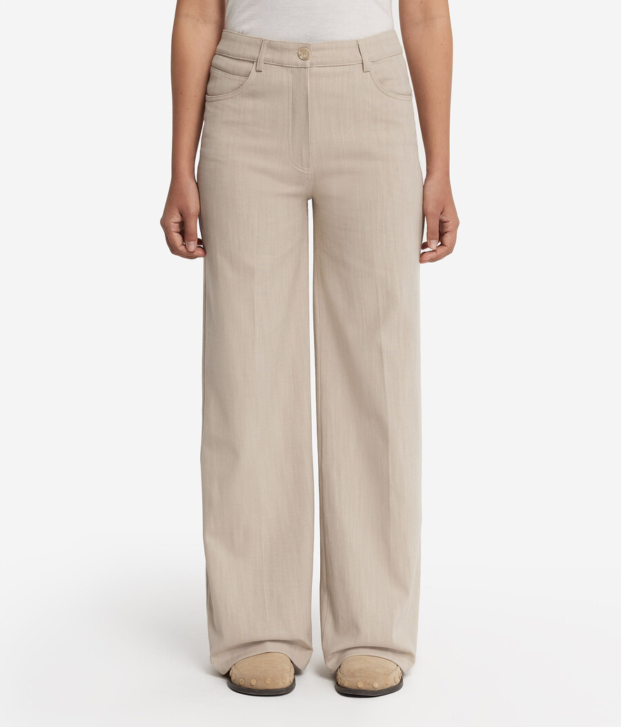 pantaloni palazzo in cotone