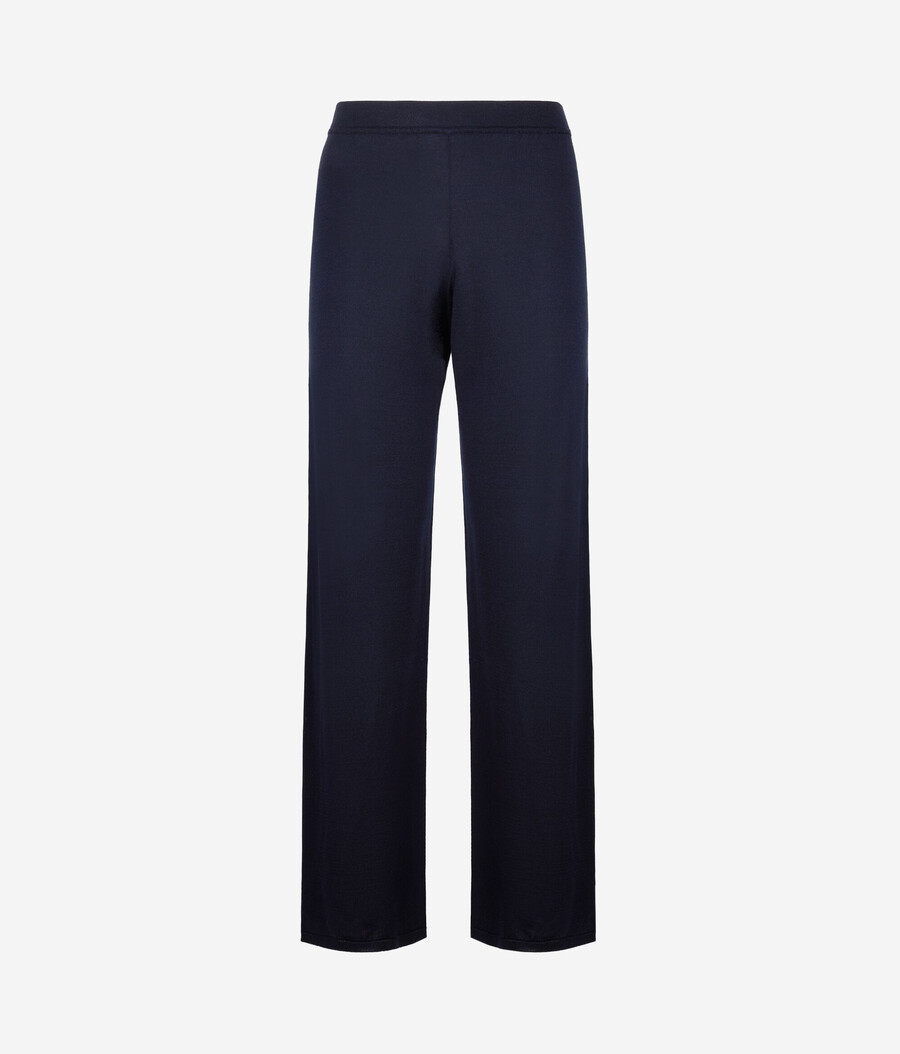 pantaloni palazzo in seta e cotone