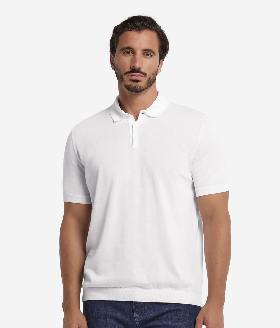 polo a maniche corte in fresco cotone