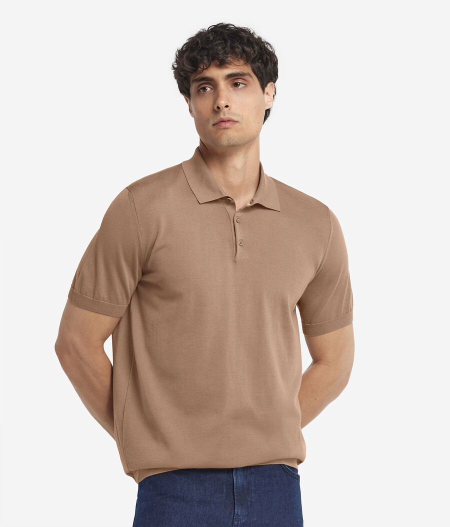 polo a maniche corte in fresco cotone