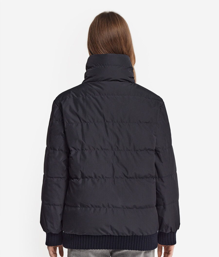 piumino reversibile in cashmere tricot