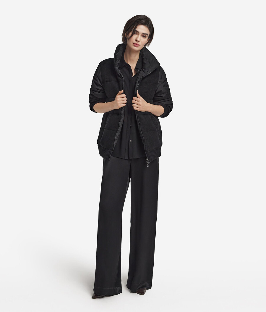 piumino reversibile in cashmere tricot