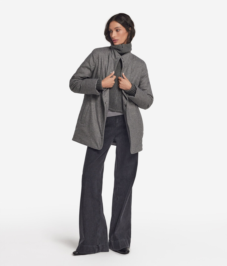 piumino in seta e cashmere