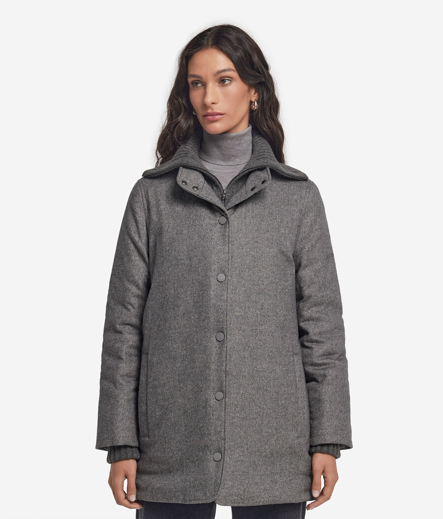 piumino in seta e cashmere