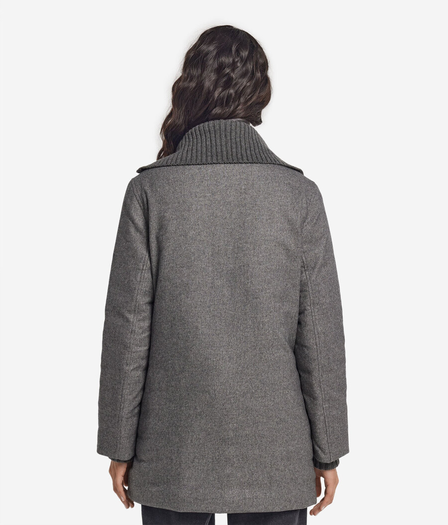 piumino in seta e cashmere