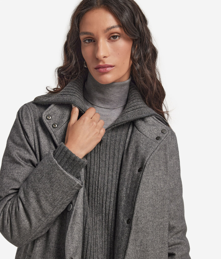 piumino in seta e cashmere