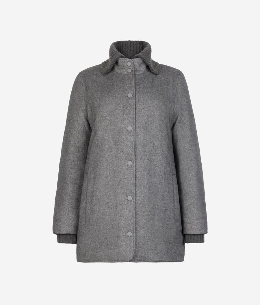 piumino in seta e cashmere