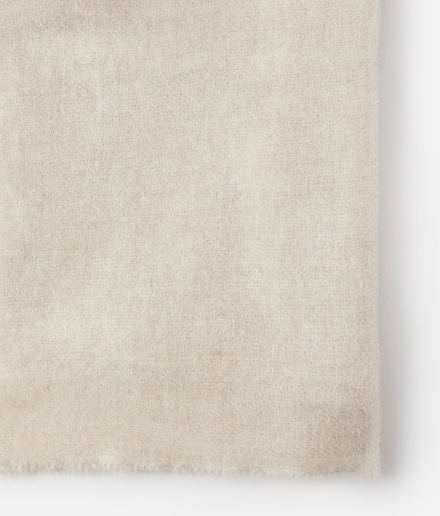 sciarpa in cashmere con pelliccia