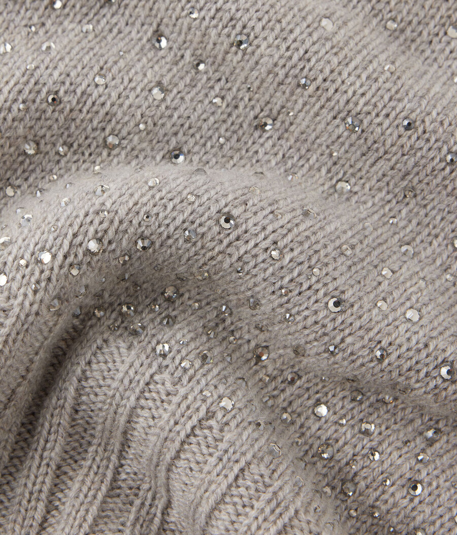 sciarpa in cashmere con strass