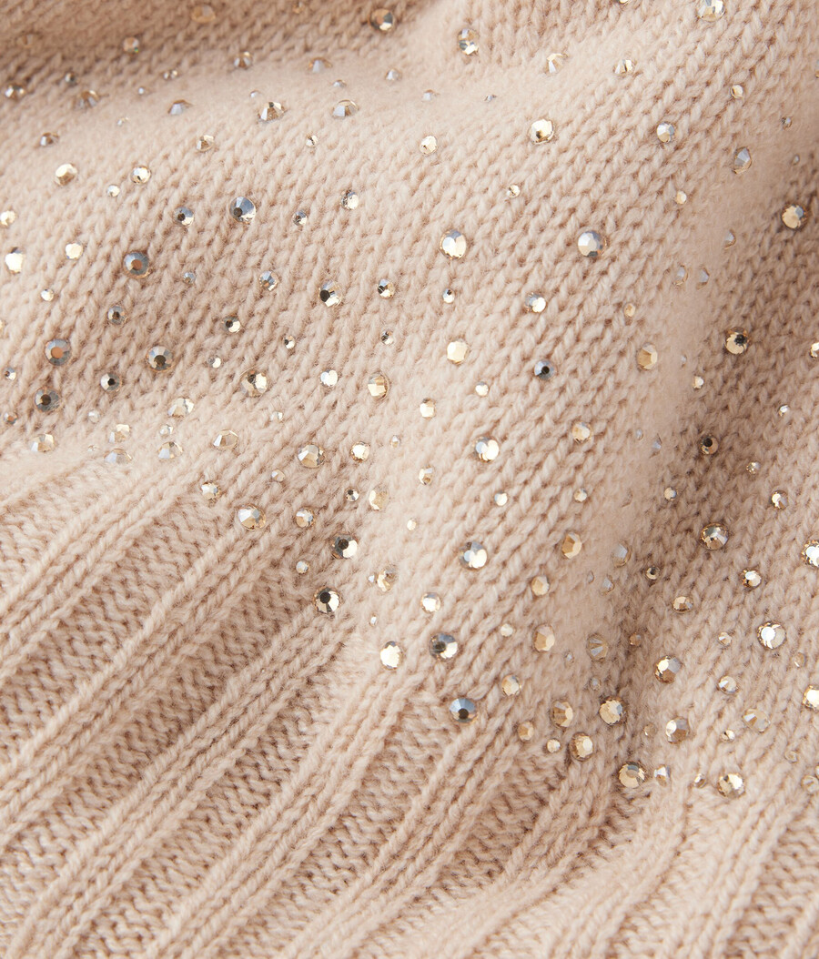 sciarpa in cashmere con strass