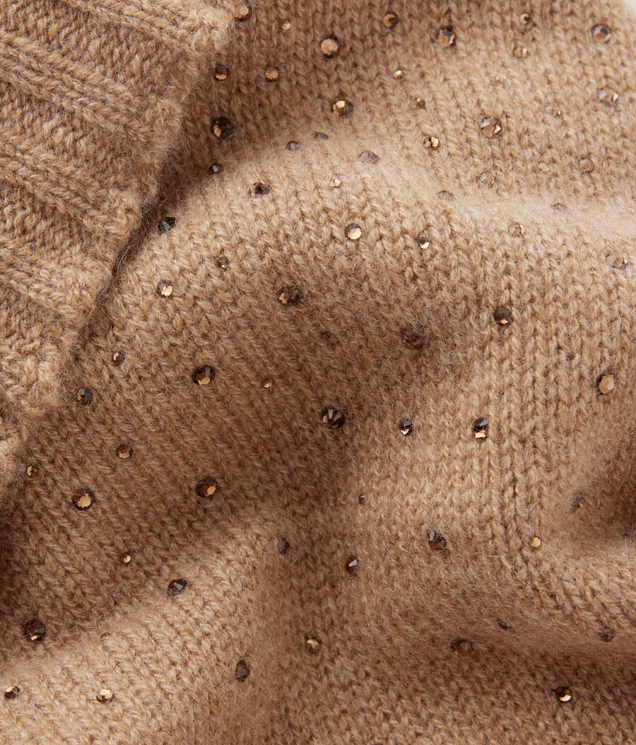 sciarpa in cashmere con strass