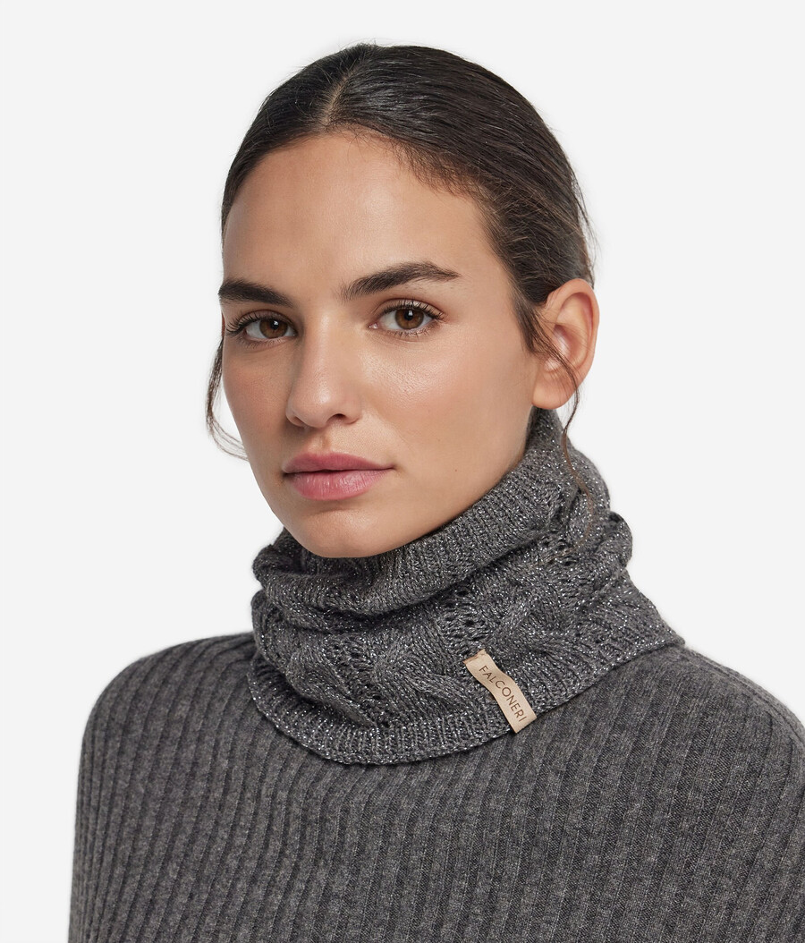 snood in maglia di lana lamé