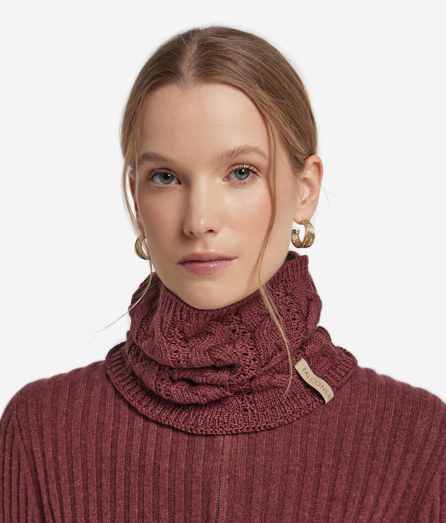 snood in maglia di lana lamé