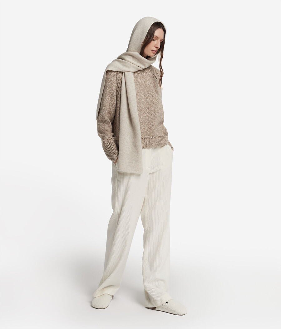 sciarpa con cappuccio in cashmere ultra morbido