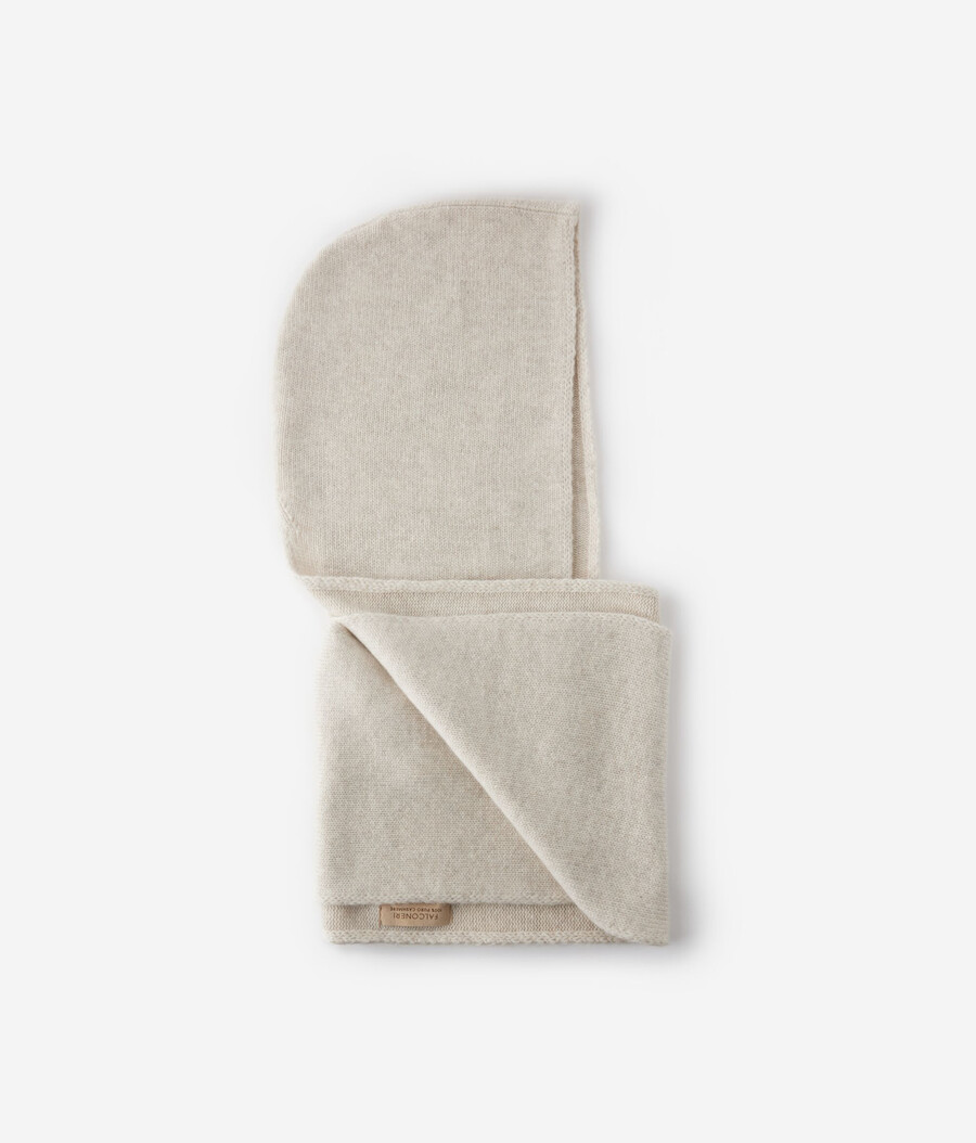 sciarpa con cappuccio in cashmere ultra morbido