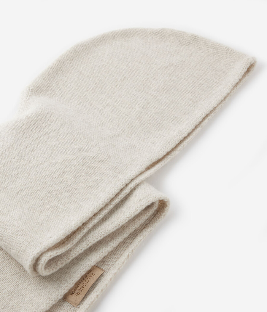 sciarpa con cappuccio in cashmere ultra morbido