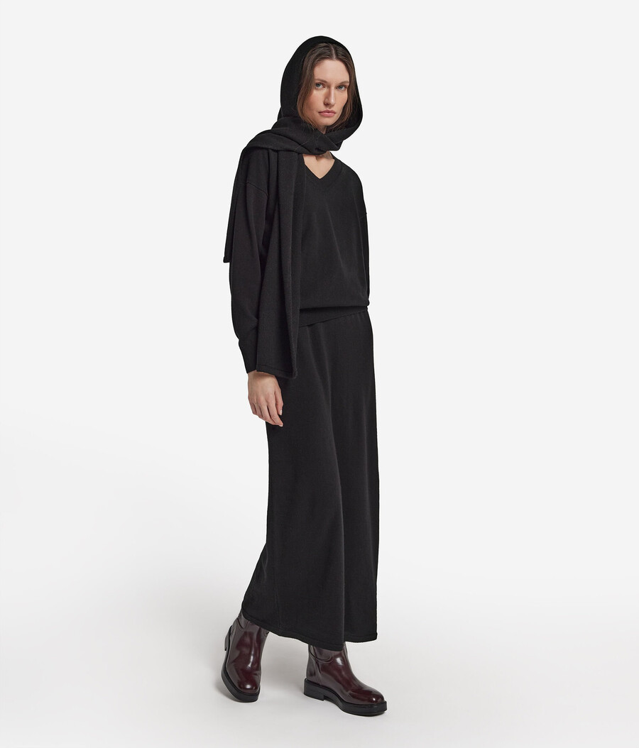 sciarpa con cappuccio in cashmere ultra morbido