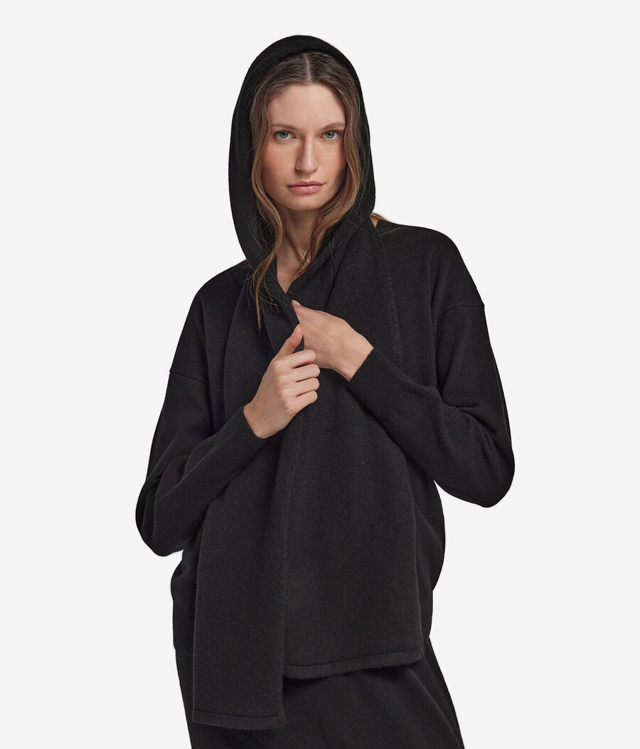 sciarpa con cappuccio in cashmere ultra morbido
