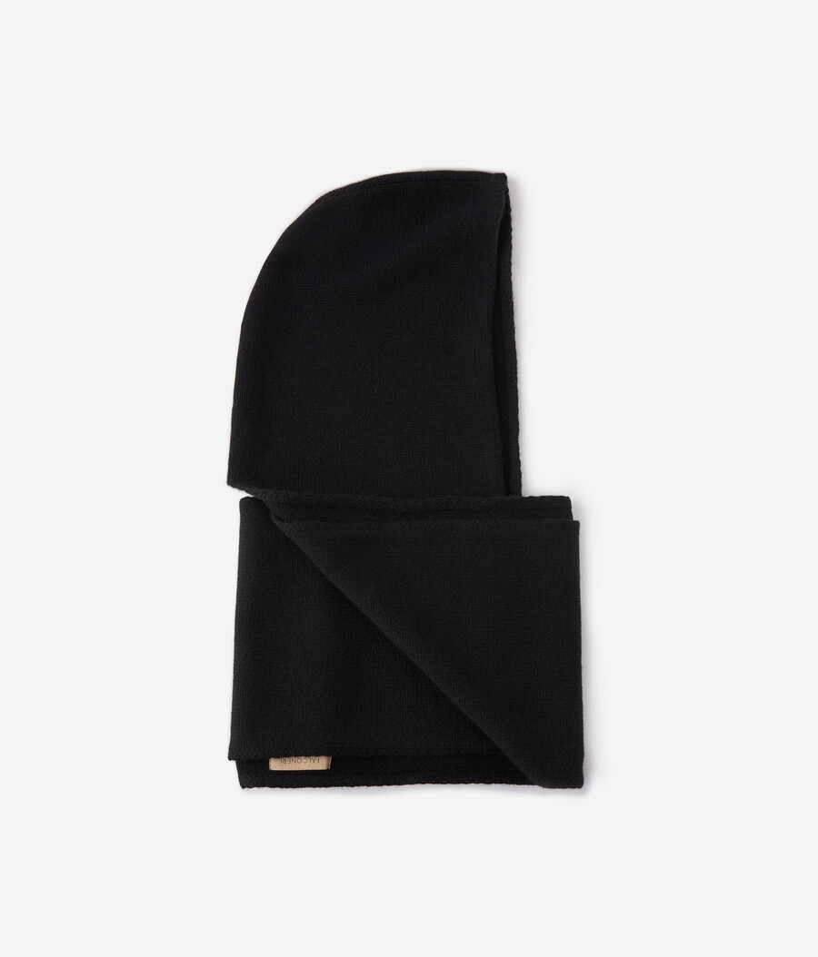 sciarpa con cappuccio in cashmere ultra morbido