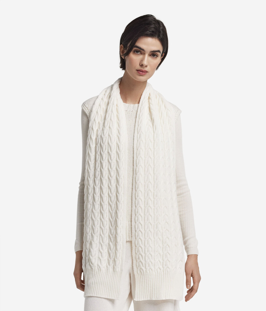 sciarpa con trama in cashmere ultra morbido