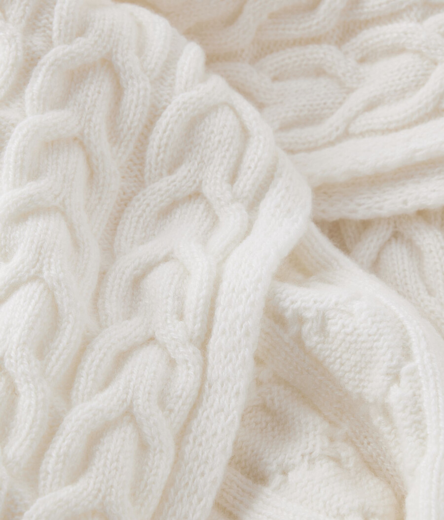 sciarpa con trama in cashmere ultra morbido