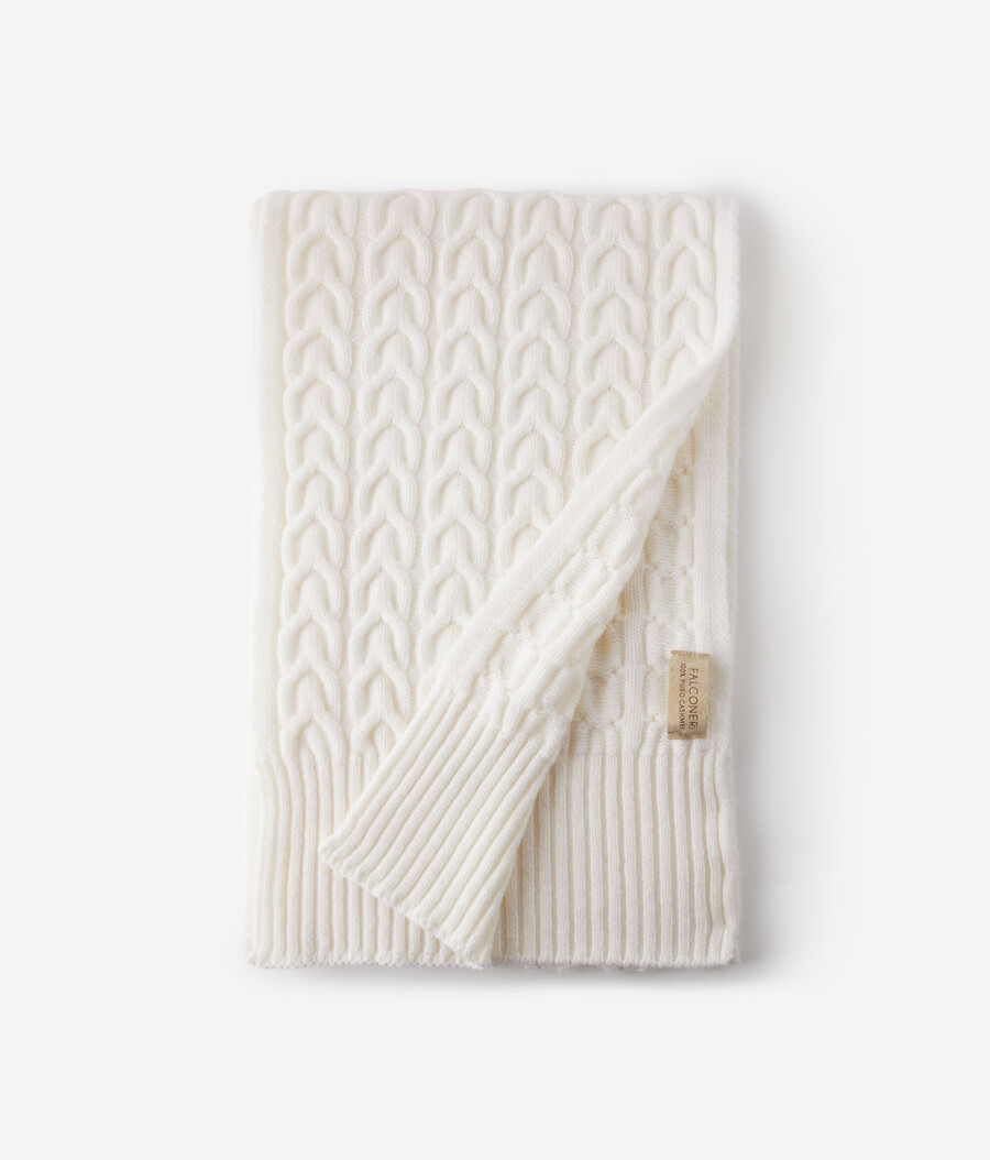 sciarpa con trama in cashmere ultra morbido