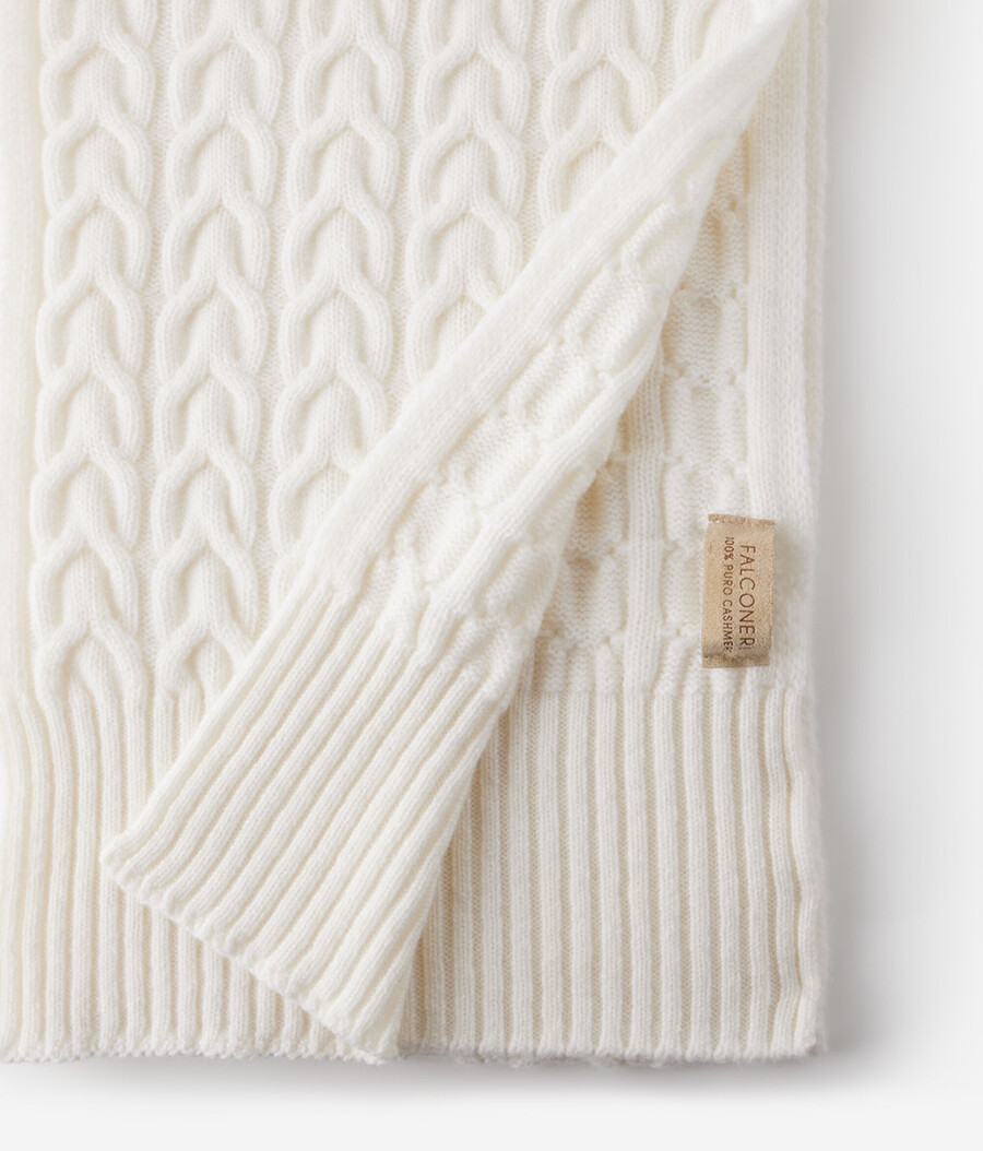 sciarpa con trama in cashmere ultra morbido