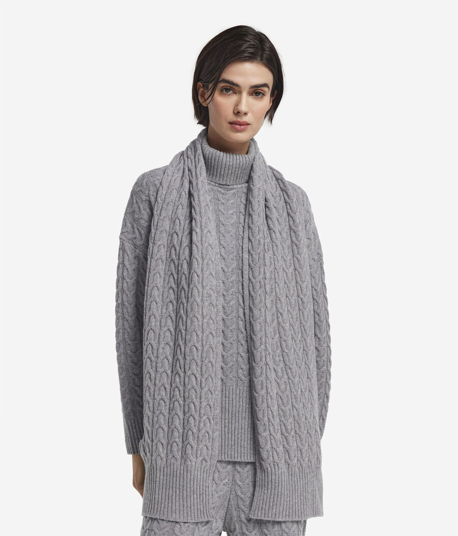 sciarpa con trama in cashmere ultra morbido