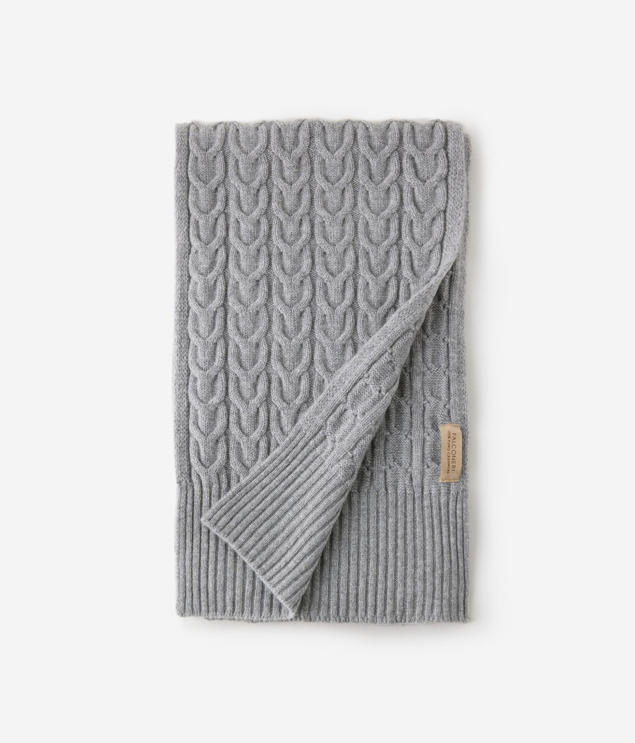 sciarpa con trama in cashmere ultra morbido