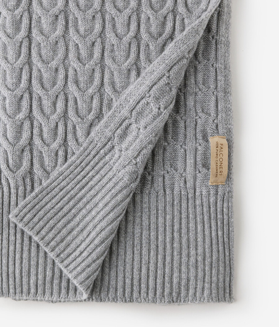 sciarpa con trama in cashmere ultra morbido