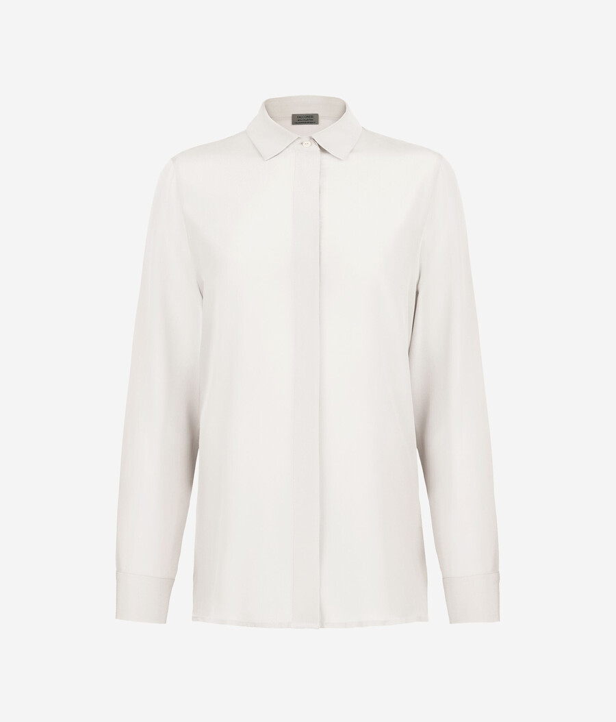 camicia di seta con colletto