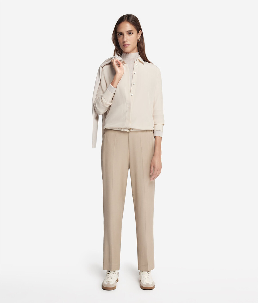 camicia di seta con colletto