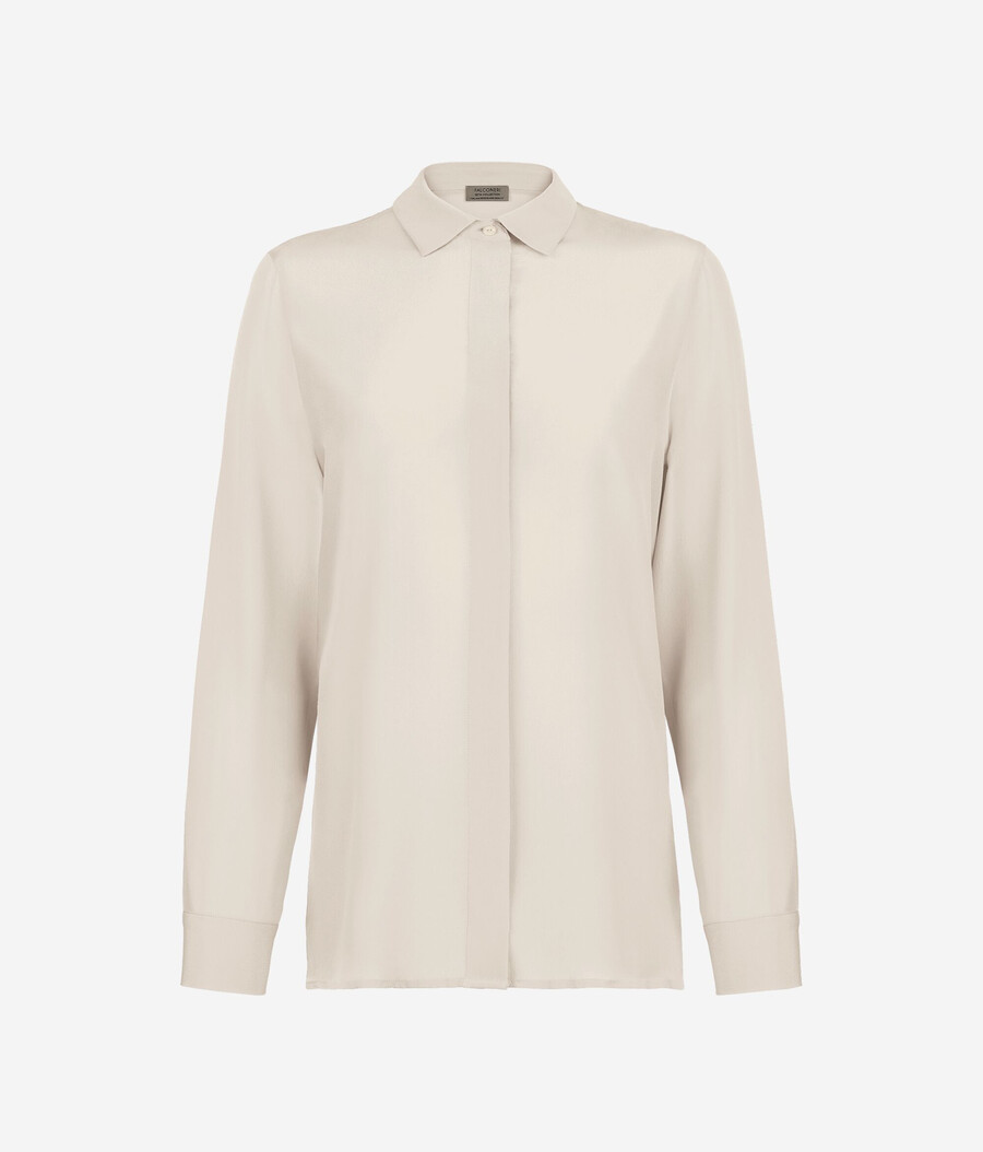 camicia di seta con colletto